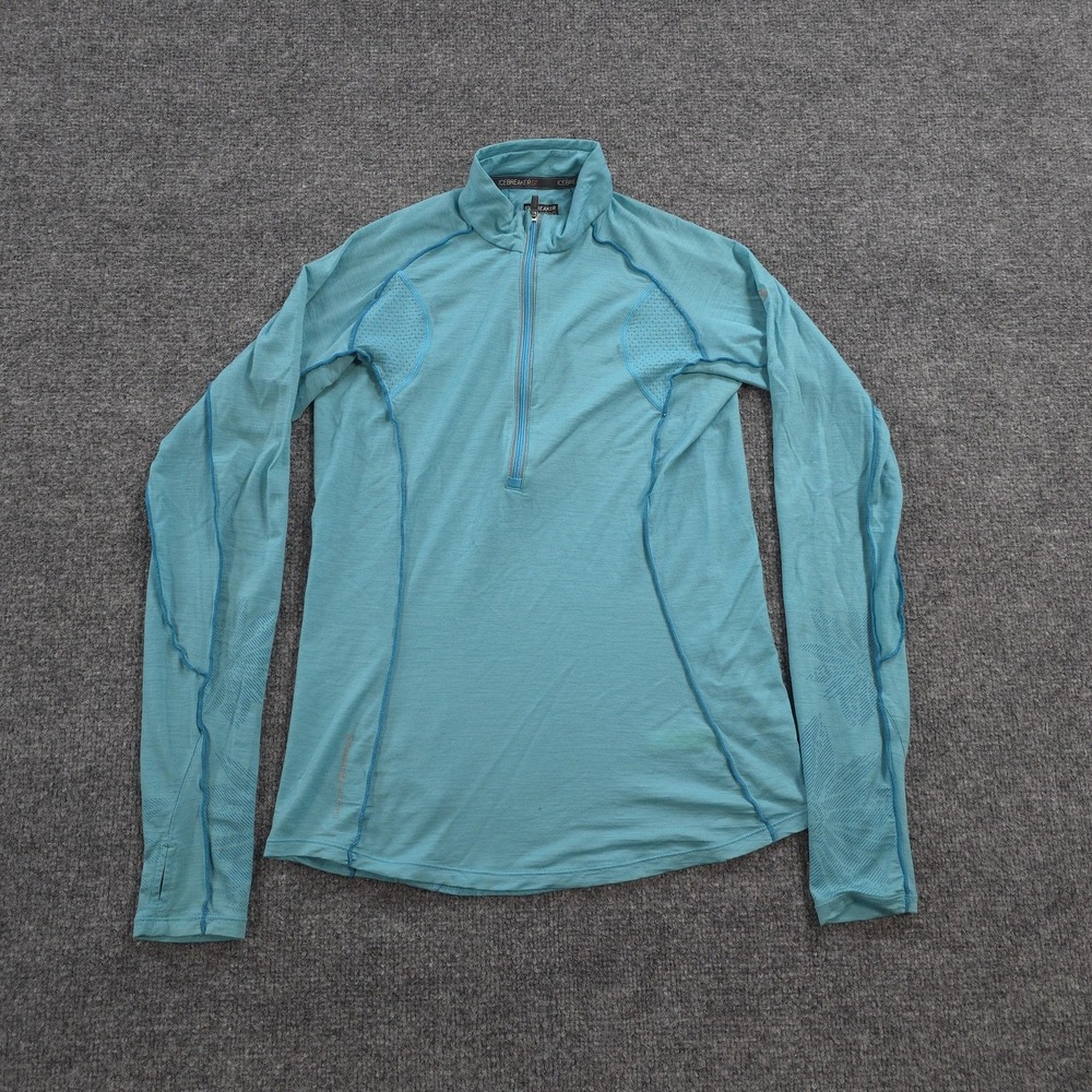 Icebreaker Teal Long Sleeve Half-Zip Performance Top